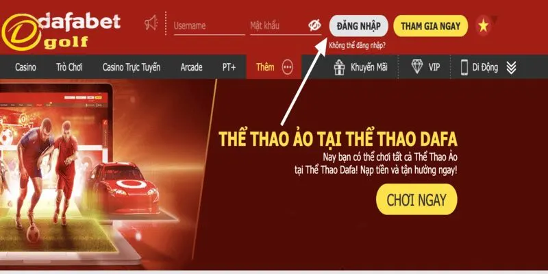 Điều kiện đăng nhập vào nhà cái Dafabet